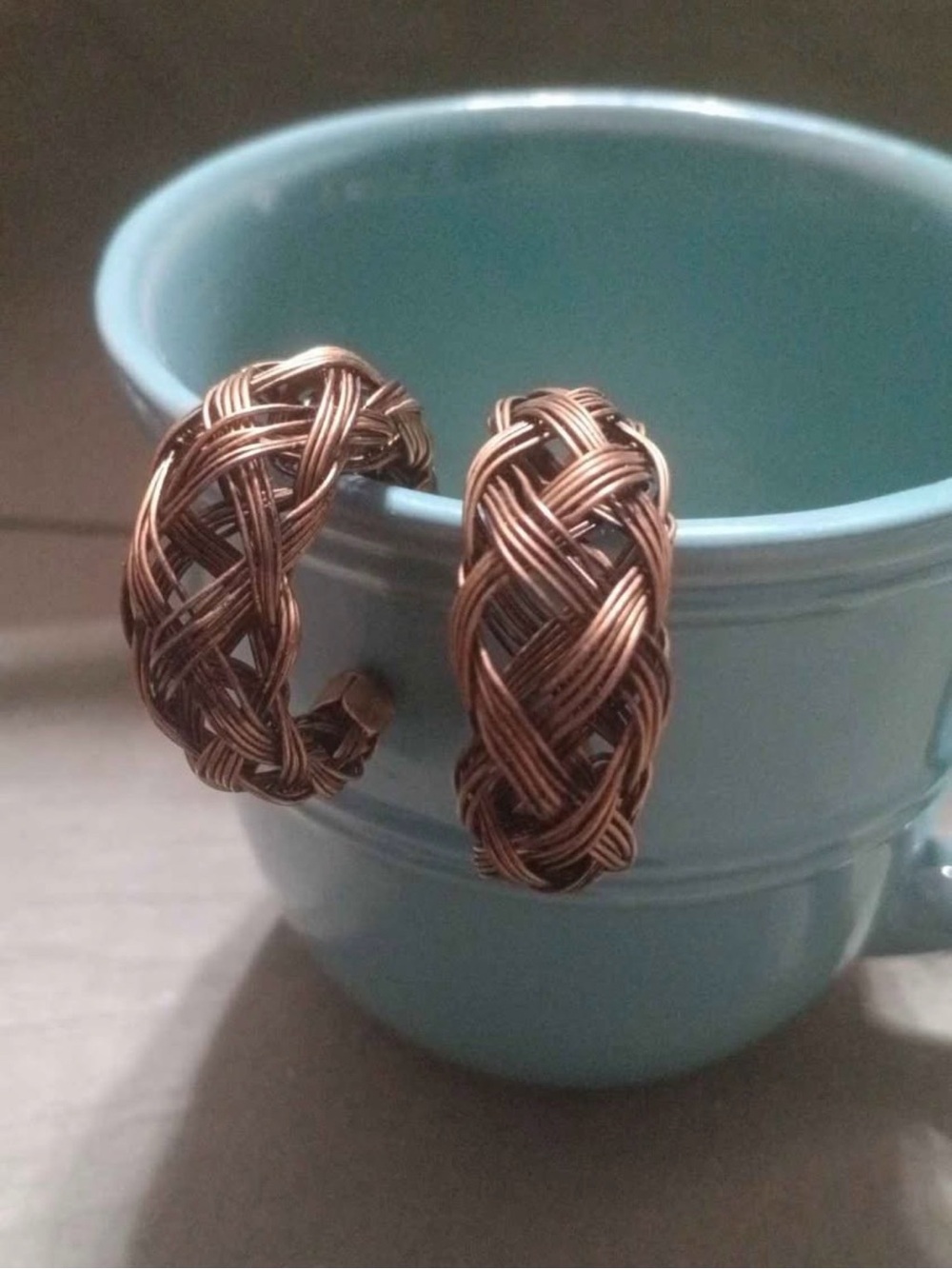 Bisjoux Brass Braided Hoop Earrings - Women's Fashion Jewelry